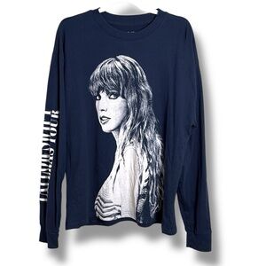 Taylor Swift The Era’s Tour Black Long Sleeve Cotton Tee Size Large New Heights